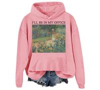 I'll Be In My Office Garden Hoodies Unisex Graphic Top Pink