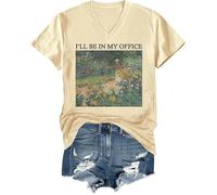 I'll Be in My Office Garden Shirt Vneck Graphic Tee