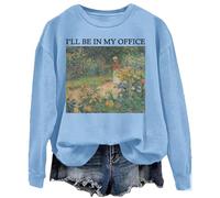 I'll Be In My Office Garden Sweatshirt Unisex Graphic Top Carolina Blue