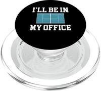 Ill Be In My Office Padel Player Racquet Paddle PopSockets PopGrip for MagSafe