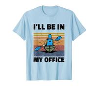 I'll Be in My Office Rowing Kayaking Paddle Rower Canoe Row T-Shirt, Men, Baby Blue, 3X-Large