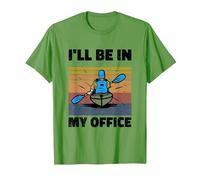 I'll Be in My Office Rowing Kayaking Paddle Rower Canoe Row T-Shirt, Men, Grass Green, 3X-Large