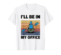 I'll Be in My Office Rowing Kayaking Paddle Rower Canoe Row T-Shirt, Men, White, 6X-Large