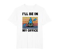 I'll Be in My Office Rowing Kayaking Paddle Rower Canoe Row T-Shirt, Men's Big and Tall, White, 6X Tall