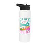 I'll Be in My Office Sewing Machine Humor Stainless Steel Insulated Water Bottle