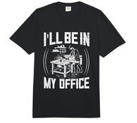 I'll Be in My Office Woodworking Carpenter Carpentry Comfort Colors Adult Heavyweight T-Shirt
