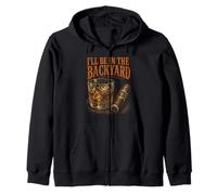Ill Be In The Back Yard Cigar Zip Hoodie