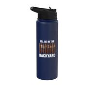 I'll Be in The Backyard Cigar Lover Stainless Steel Insulated Water Bottle