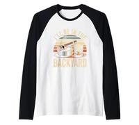 I'll Be in The Backyard Cigar T-Shirt - Bourbon Whiskey Dad Raglan Baseball Tee