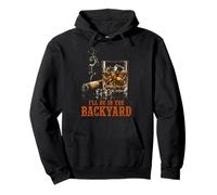 I'll Be In The Backyard Funny Cigar Bourbon Whiskey Lover Pullover Hoodie