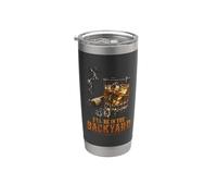 I'll Be in The Backyard Funny Cigar Bourbon Whiskey Lover Stainless Steel Insulated Tumbler