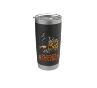 I'll Be in The Backyard Funny Cigar Bourbon Whiskey Lover Stainless Steel Insulated Tumbler