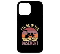 I'll Be In The Basement Drumming Drum Set Retro Drummer Case for iPhone 13 Pro Max