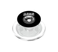 I'll Be In The Basement Retro Drum Kit Vintage Musician Art PopSockets PopGrip for MagSafe