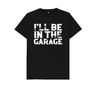 I'll Be in The Garage T-Shirt,Funny Mechanic T-Shirt for Men - DIY Garage Tools Workbench Graphic Tee - Novelty Car Repair Humor Gift for Him Black