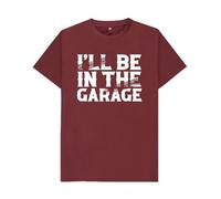 I'll Be in The Garage T-Shirt,Funny Mechanic T-Shirt for Men - DIY Garage Tools Workbench Graphic Tee - Novelty Car Repair Humor Gift for Him Red Wine