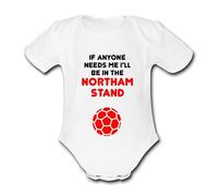 I'LL BE IN THE NORTHAM STAND Personalised Unique Baby Vest Baby Grow Babygrow Cute Novelty Boys Girls Unisex Funny