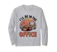 I'll Be in The Office Cigar T-Shirt - Bourbon Whiskey Dad Long Sleeve T-Shirt