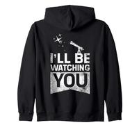 I'll Be Watching Stargazing Stargazer Astronomy Night Sky Zip Hoodie