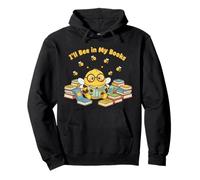 I'll Bee in My Books Reading Awareness Honeybee Bookworm Pullover Hoodie