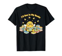 I'll Bee in My Books Reading Awareness Honeybee Bookworm T-Shirt
