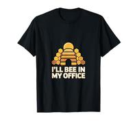 I'll Bee in My Office Honeycomb Hive Quote T-Shirt