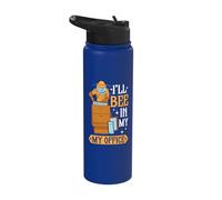 I'll Bee in My Office Stainless Steel Insulated Water Bottle