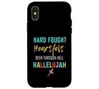 I'll Bring My Hard Fought Heartfelt Hallelujah Christian Case for iPhone X/XS