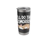 I'll Do This Tomorrow Cute Cat Humor Stainless Steel Insulated Tumbler