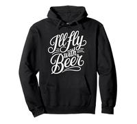 I'll Fly With Beer Traveler Drinker Chill Brew - Pullover Hoodie