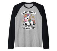I'll Get Over It Funny Unicorn Design for Introverts at Raglan Baseball Tee