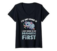 I'll Get Over It I Just Need To Be Dramatic First Lazy Koala V-Neck T-Shirt