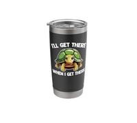 I'll Get There When I Get There -Funny Turtle Saying Turtles Stainless Steel Insulated Tumbler