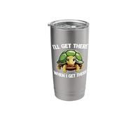 I'll Get There When I Get There -Funny Turtle Saying Turtles Stainless Steel Insulated Tumbler