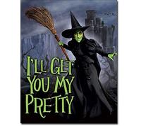 I'll Get You My Pretty Metal Sign Wizard Witch Metal Poster 8X12 Inch
