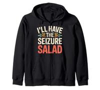 I'll Have The Seizure Salad Epilepsy Puns Awareness - Zip Hoodie