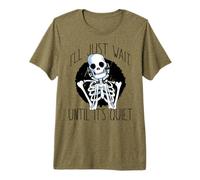 I'll JUST Wait Until It's Quiet Halloween Teachers Skeleton Premium T-Shirt