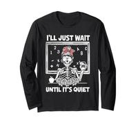 I'll Just Wait Until It's Quiet Teacher Lazy Halloween Meme Long Sleeve T-Shirt