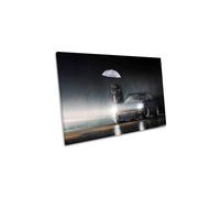 I'll Kiss Your Lips Again Sports Car Umbrella Canvas Wall Art Picture Print CanvasGeeks Multi W36 inch x H24 inch x D40mm