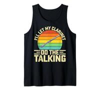 I'll Let My Clarinet Do The Talking - Retro Bass Clarinet Tank Top