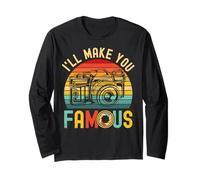 I'll Make You Famous - Retro Cameraman Photographer Gifts Long Sleeve T-Shirt