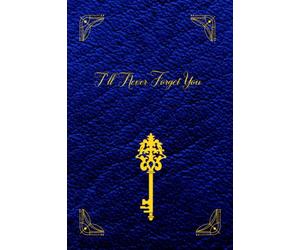 I'LL NEVER FORGET YOU: Password keeper Logbook with Large Format & Alphabetical Tabs for Internet Website Address Login Detail - PaperBack Medium size ... & Desk. Gold & Blue Medium Password Book