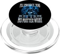 I'll Protect You Kitten Alpha Wolf Meme Graphic Brain Rot PopSockets PopGrip for MagSafe