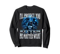 I'll Protect You Kitten Alpha Wolf Meme Graphic Brain Rot Sweatshirt