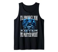 I'll Protect You Kitten Alpha Wolf Meme Graphic Brain Rot Tank Top