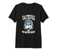 I'll Protect You Kitten Calm Courage Feline Design Premium T-Shirt