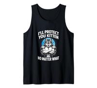 I'll Protect You Kitten Calm Courage Feline Design Tank Top