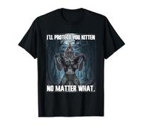 I'll Protect You Kitten Funny Alpha Werewolf Wolf Meme T-Shirt
