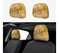 I'll Raise A Hallelujah Louder Than The Unbelief 2pcs Personalized Embroidery Soft Breathable Car Seat Headrest Cover Protection Auto Accessories