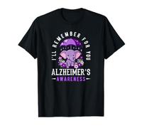 I'll Remember for You Elephant Alzheimer's Support Value Graphic T-Shirt